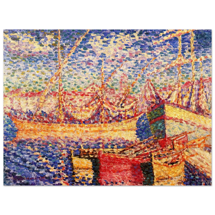 Henri-Edmond Cross - Boats in the Port of St. Tropez 75x100 cm / 30x40inches Fine Art Poster