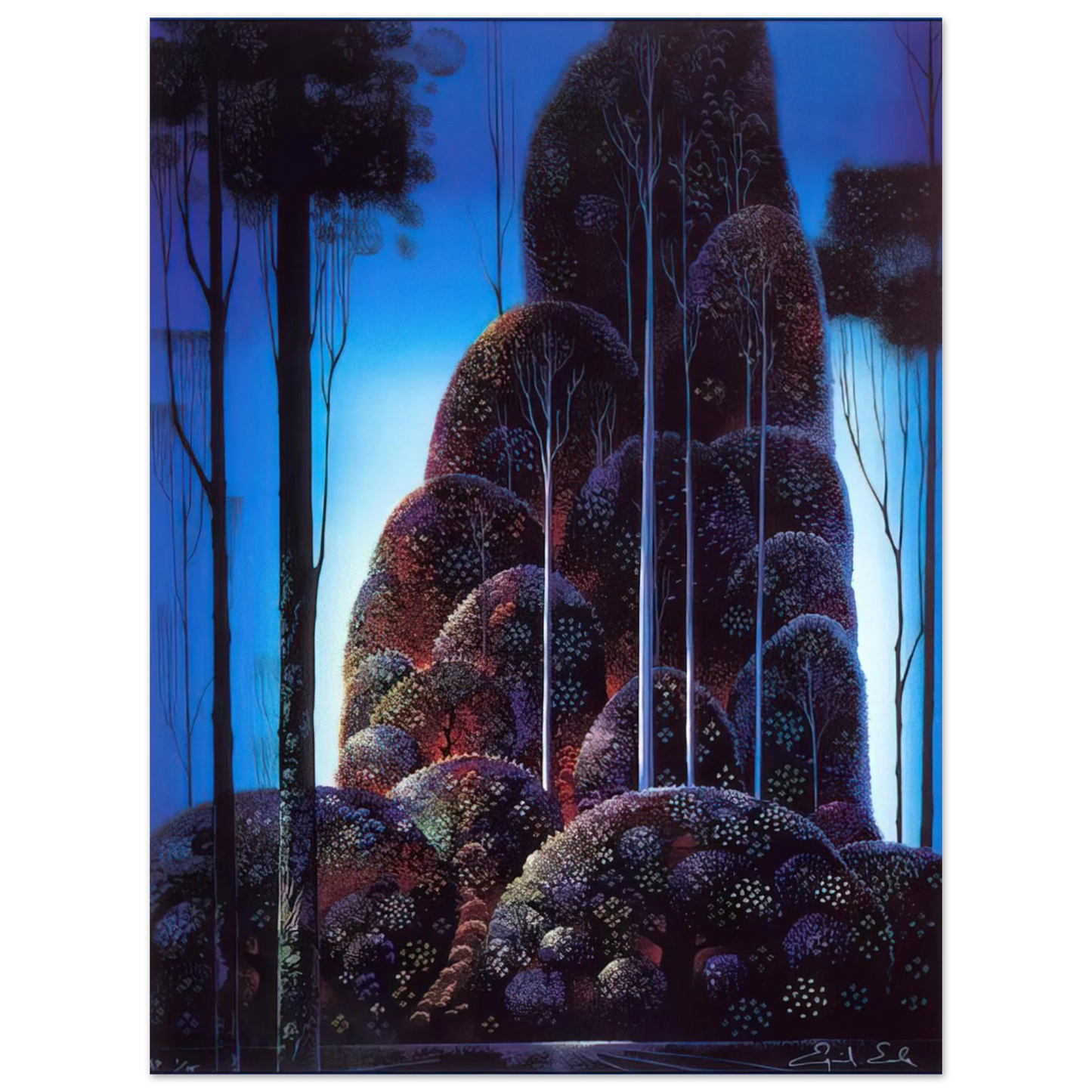 Eyvind Earle - Tall Trees 75x100 cm / 30x40inches Fine Art Poster