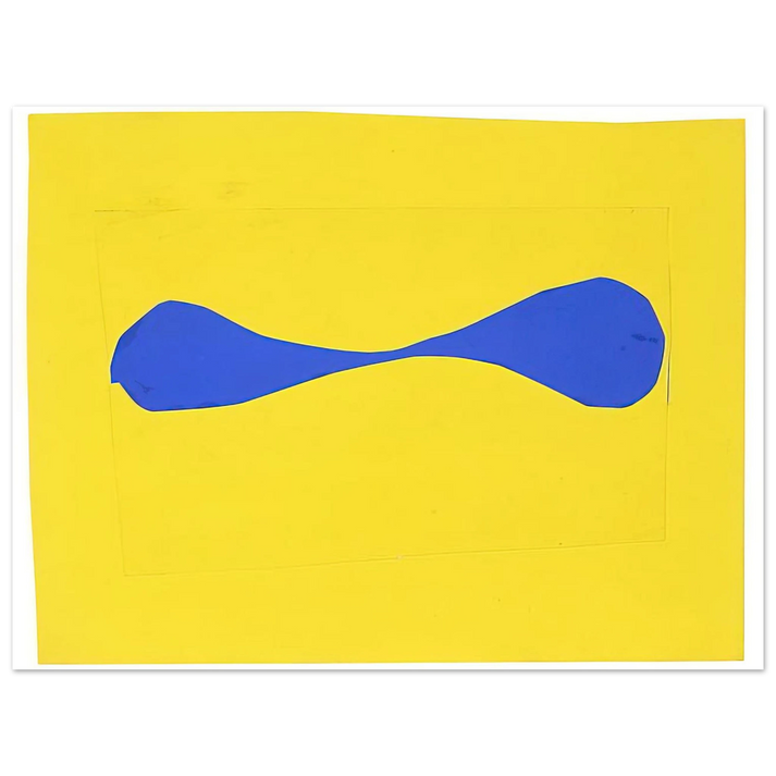 Ellsworth Kelly - Blue Form on Yellow 75x100 cm / 30x40inches Fine Art Poster