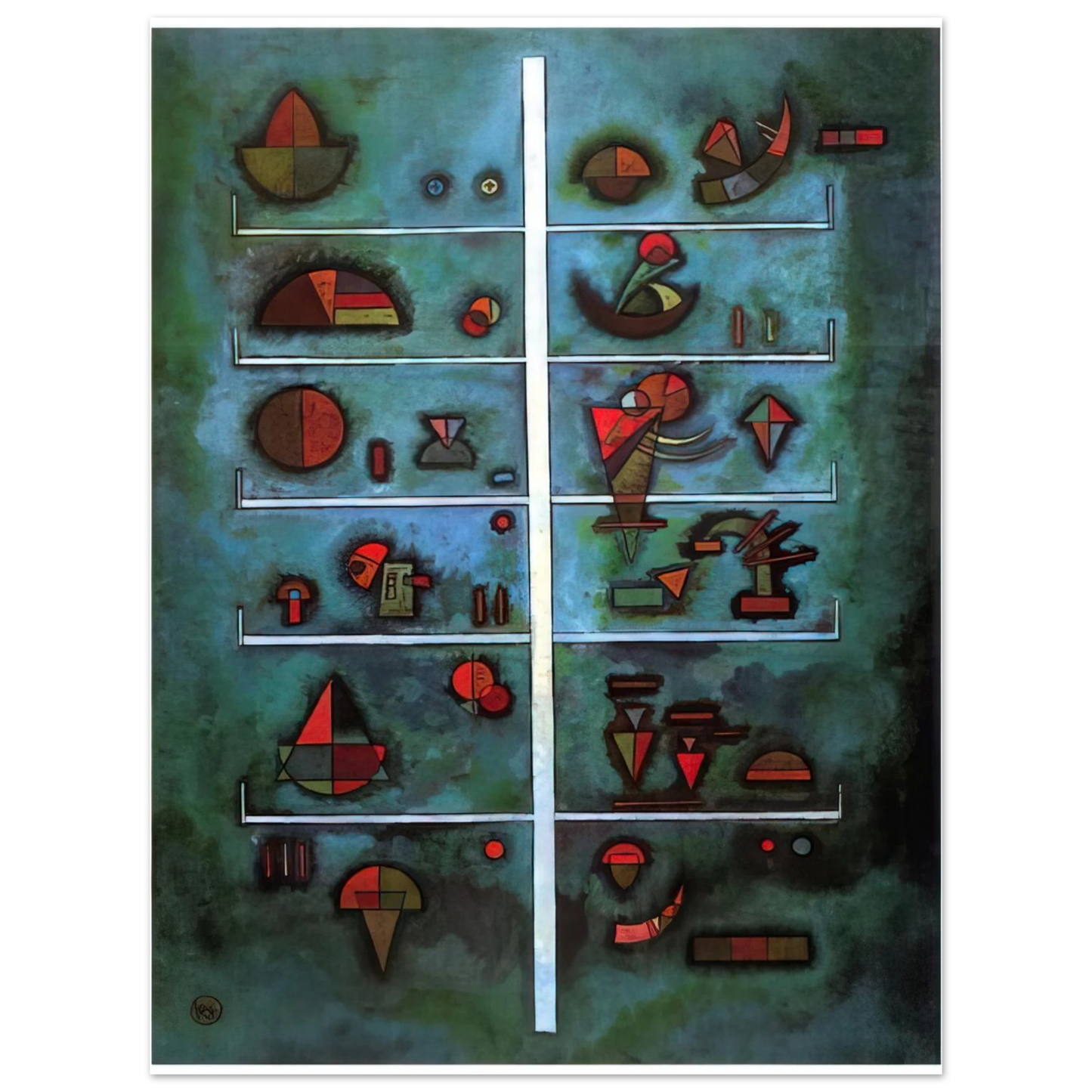 Wassily Kandinsky - STOREYS 1929 75x100 cm / 30x40inches Fine Art Poster