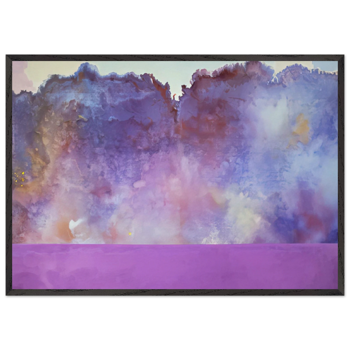 Diamond Lake - 1969 - Ronnie Landfield 70x100 cm / 28x40 inches Framed Art Print – Black Wooden Frame