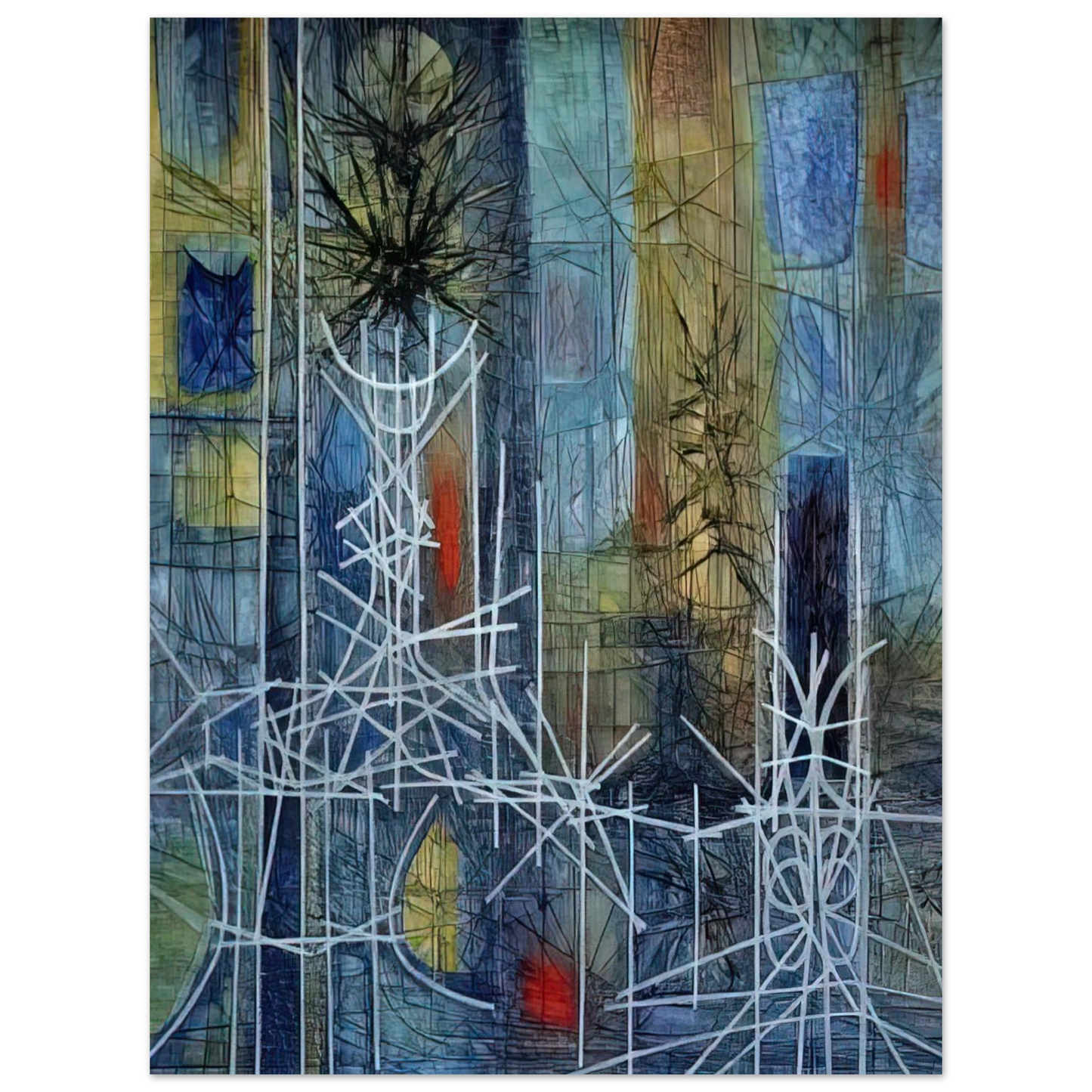 Jimmy Ernst - Recollections and Silence - 1962 75x100 cm / 30x40inches Fine Art Poster