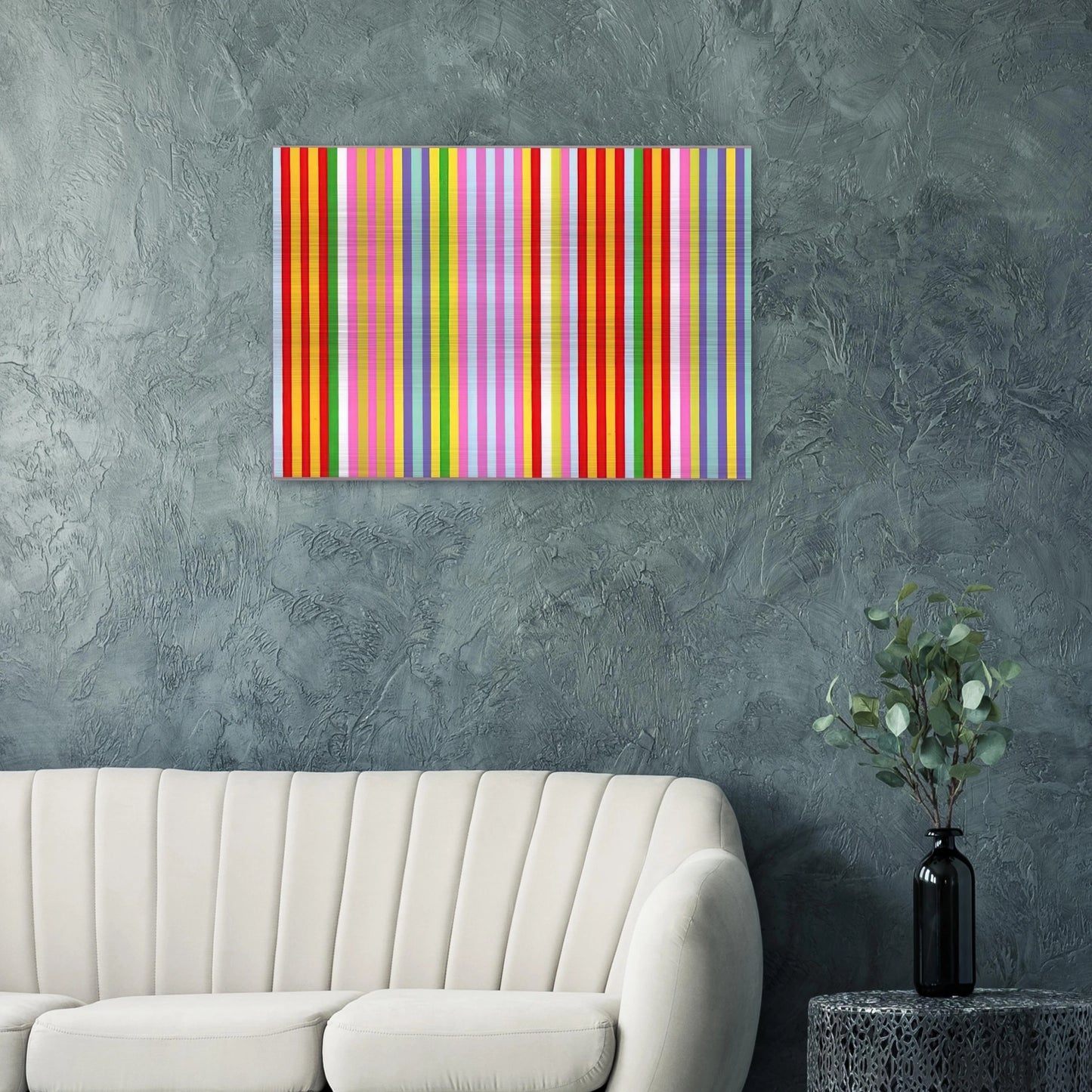 Powwow - 1969 - Gene Davis Brushed Aluminum Print - 70x100 cm / 28x40 inches | Gene Davis Aluminum Print | Gene Davis Prints