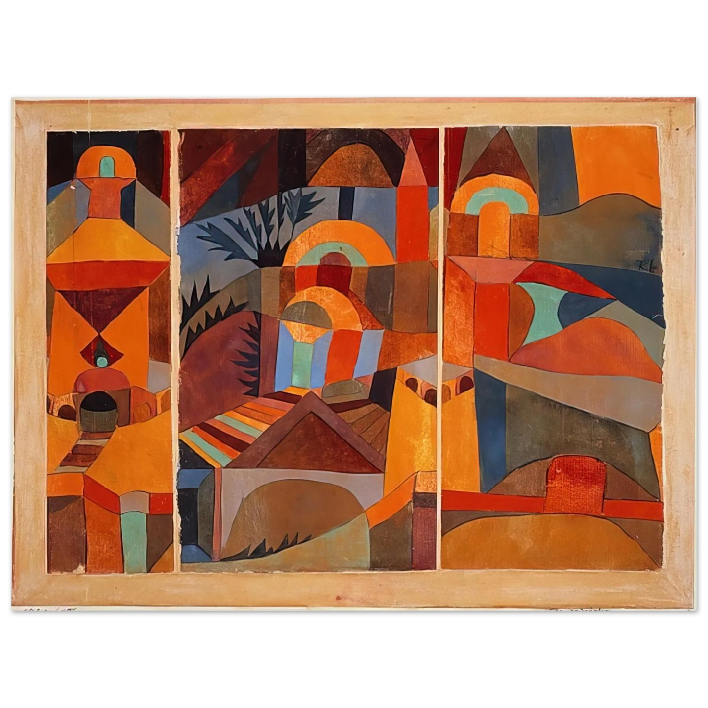 Paul Klee - TEMPLE GARDENS 1920 75x100 cm / 30x40inches Fine Art Poster