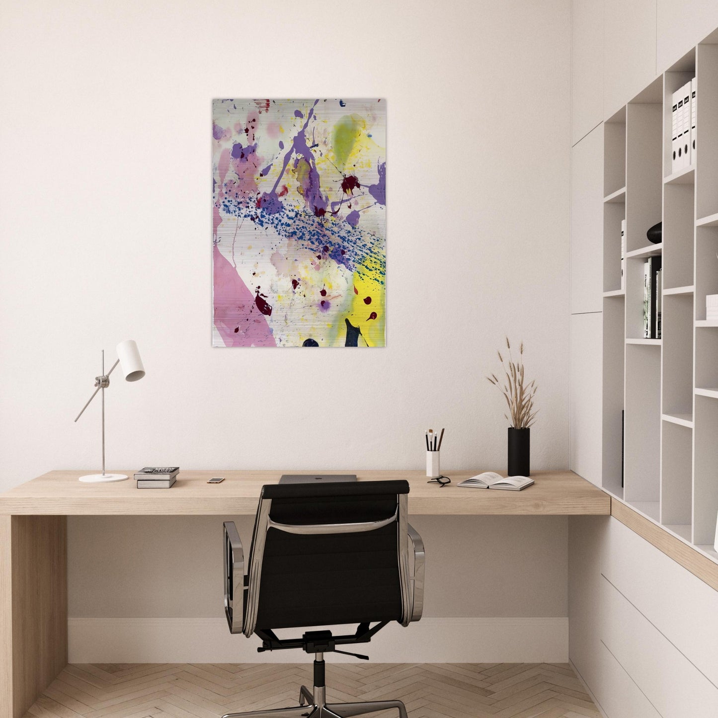 Untitled SF 90-342 - Sam Francis Brushed Aluminum Print - 70x100 cm / 28x40 inches | Sam Francis Aluminum Print | Sam Francis Prints