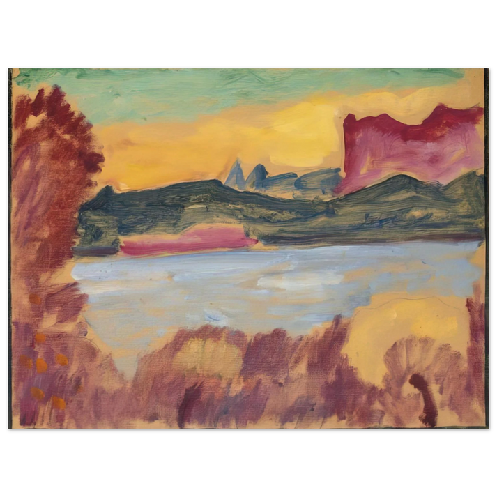 Alexej von Jawlensky - LANDSCHAFT GENFER SEE 1915 75x100 cm / 30x40inches Fine Art Poster