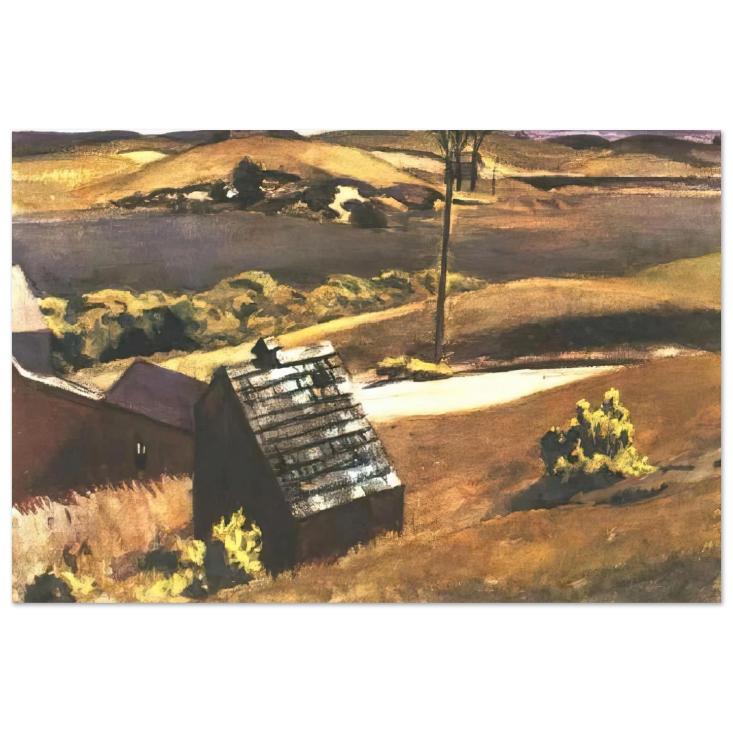 Edward Hopper - Burly Cobb Hen Coop and Barn Fine Art Poster