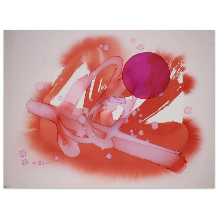 Luis Feito - UNTITLED PURPLE AND RED 75x100 cm / 30x40inches Fine Art Poster
