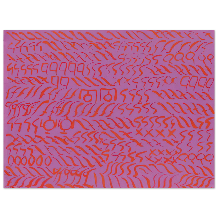 Carla Accardi - Viola Rosso - 1969 75x100 cm / 30x40inches Fine Art Poster