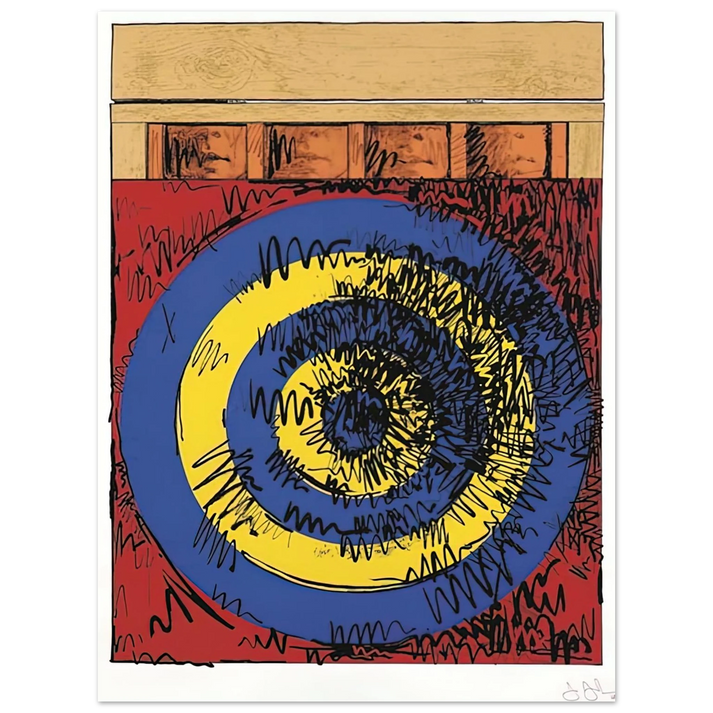 Jasper Johns - TARGET WITH FOUR FACES ULAE 55 1968 75x100 cm / 30x40inches Fine Art Poster