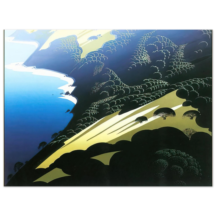 Eyvind Earle - Seaside Pastures 75x100 cm / 30x40inches Fine Art Poster