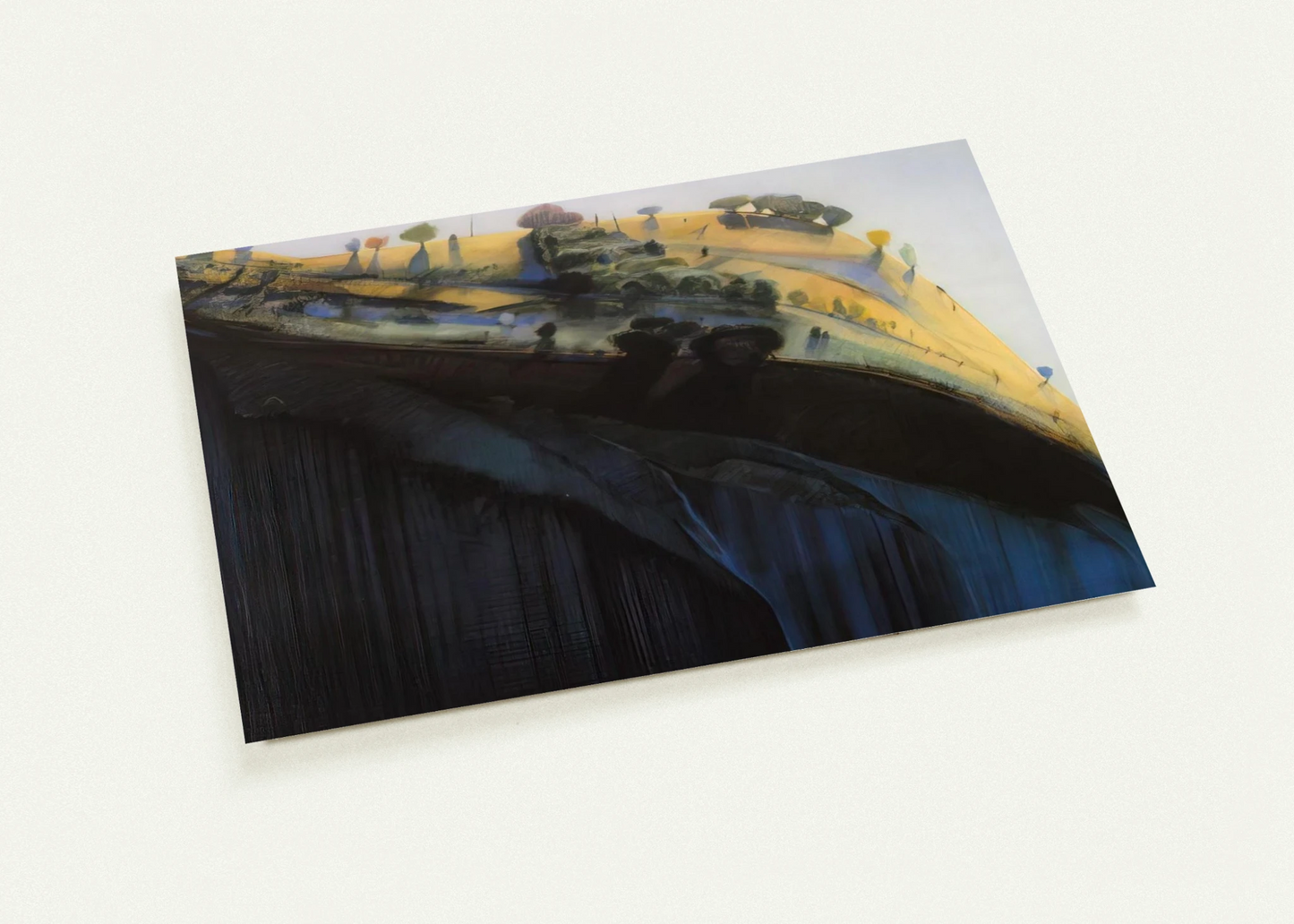 Coloma Ridge - 1968 By Wayne Thiebaud Pack of 10 Post Cards | Wayne Thiebaud Post Cards | A6 (10.5 x 14.8 cm) - 4.1 x 5.8 inches