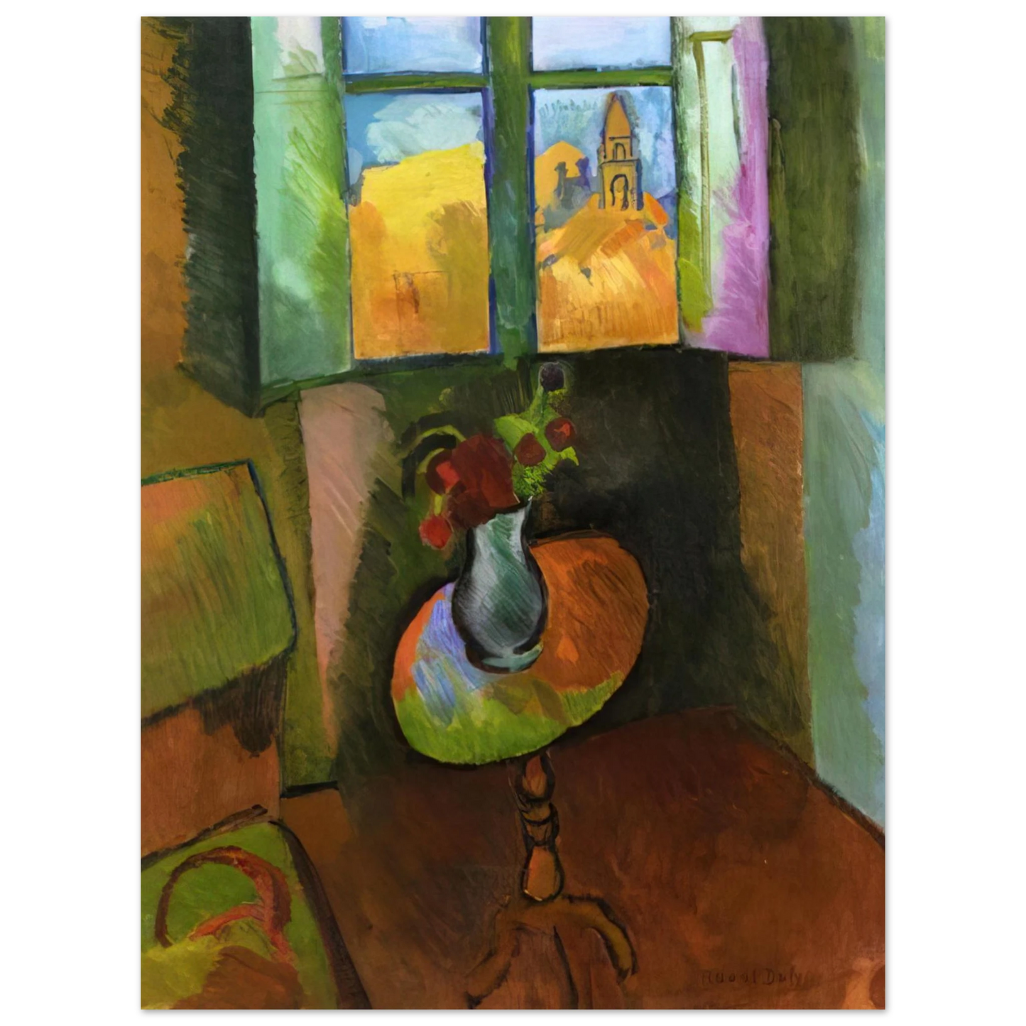 Raoul Dufy - PEDISTAL TABLE RUE SEGUIER 1909 75x100 cm / 30x40inches Fine Art Poster