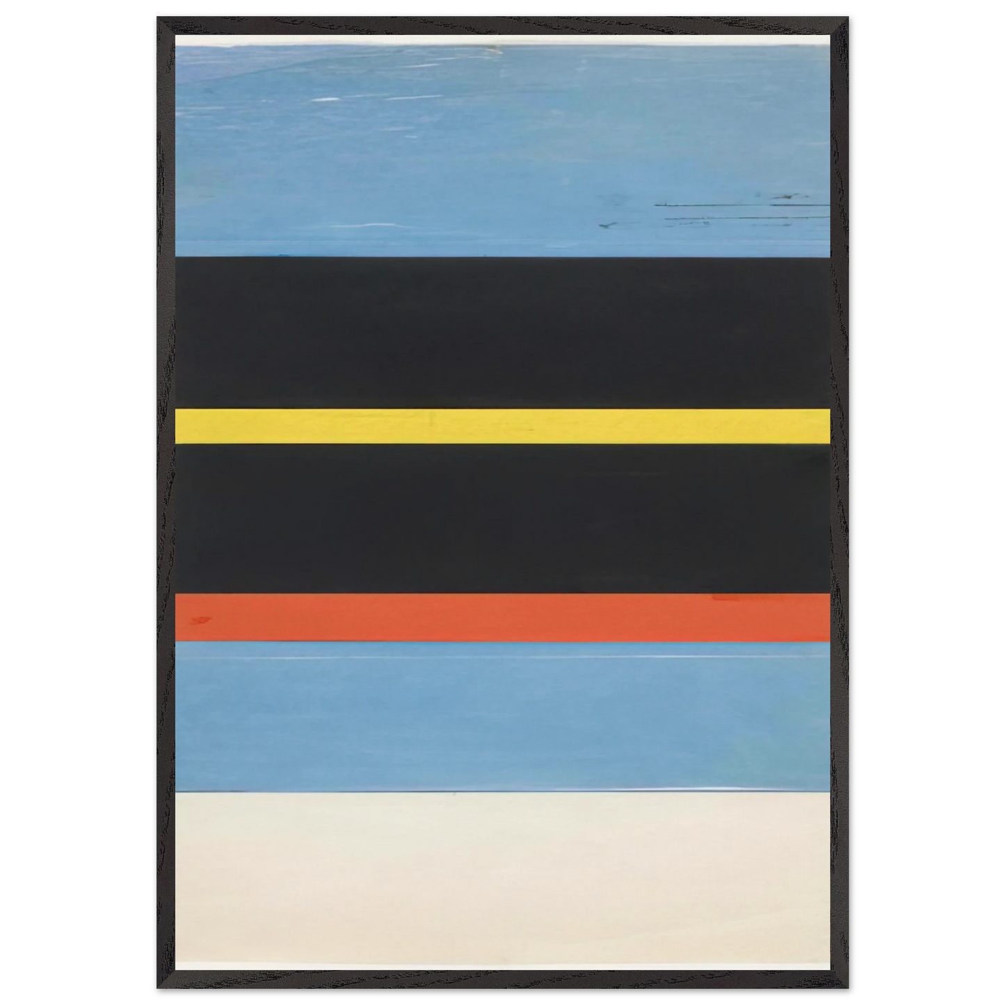 Boats in Sanary Harbor - Ellsworth Kelly 70x100 cm / 28x40 inches Framed Art Print – Black Wooden Frame