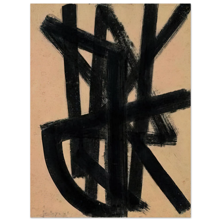 Pierre Soulages - Brou de noix 65 x 50 cm, 1948 - 1948 75x100 cm / 30x40inches Fine Art Poster
