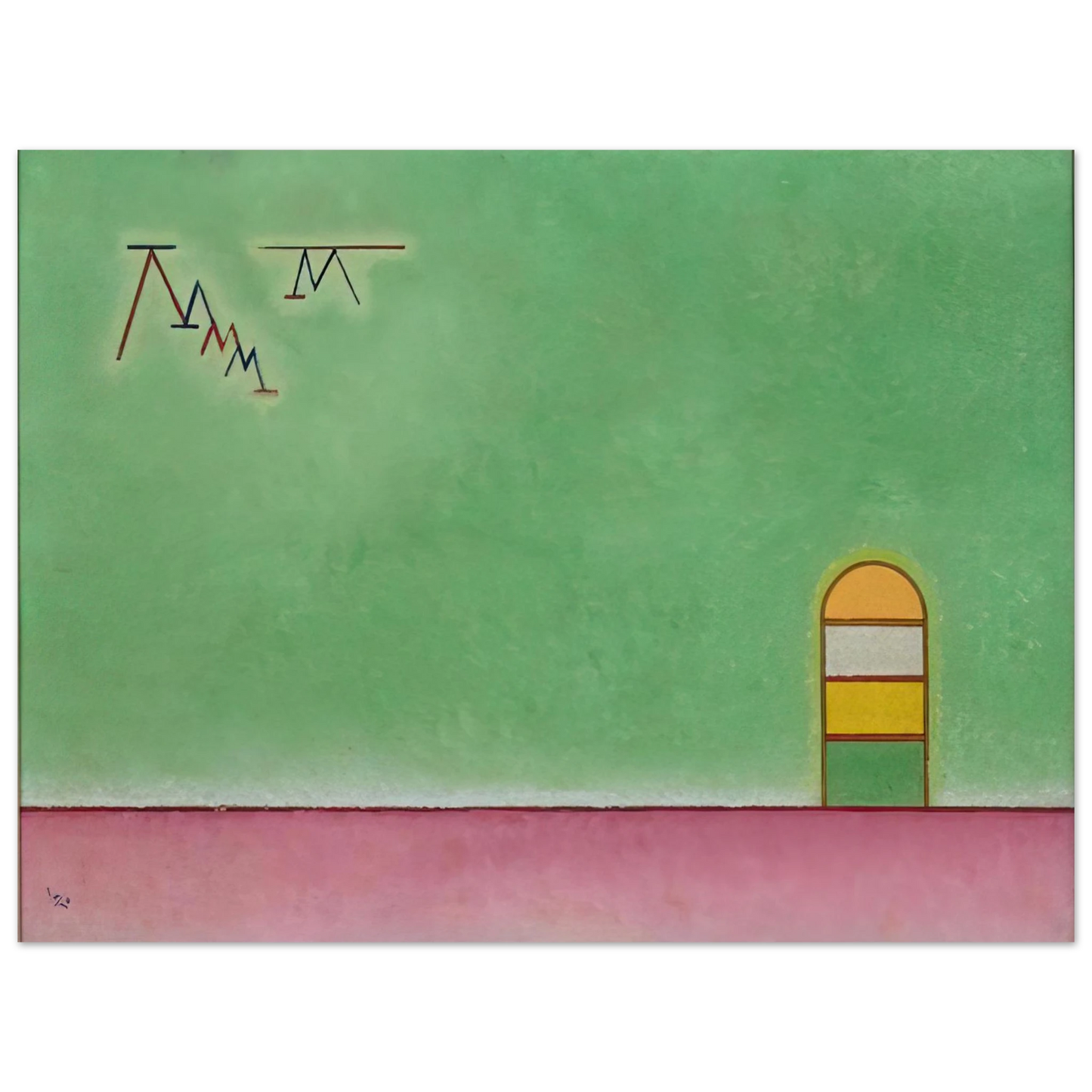 Wassily Kandinsky - GREEN EMPTYNESS 1930 75x100 cm / 30x40inches Fine Art Poster