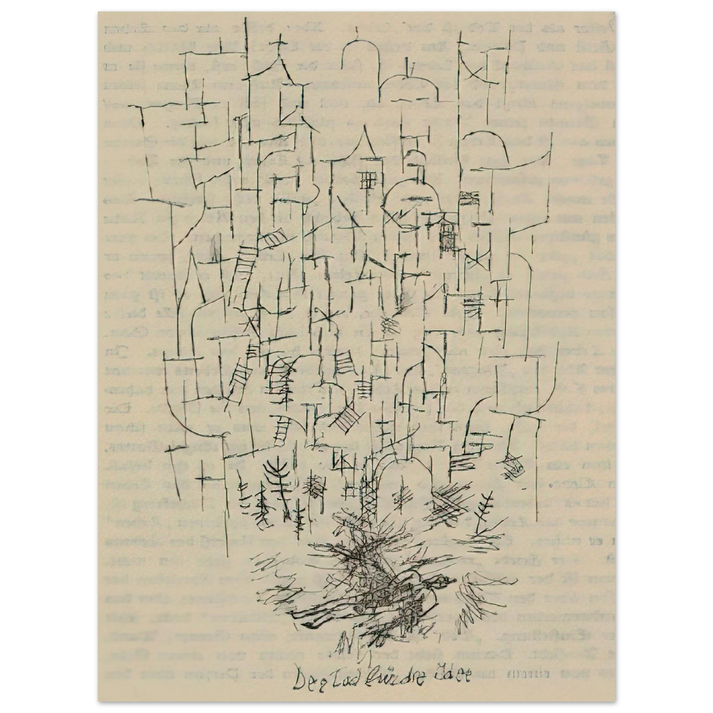 Paul Klee - DEATH FOR THE IDEA 1915 75x100 cm / 30x40inches Fine Art Poster