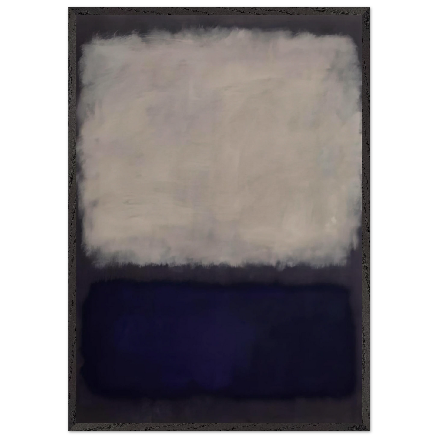 Blue and gray - 1962 - Mark Rothko 70x100 cm / 28x40 inches Framed Art Print – Black Wooden Frame