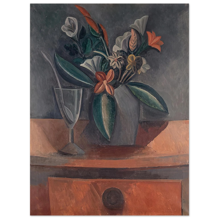 Pablo Picasso - Flowers in a Grey Jar - 1908 75x100 cm / 30x40inches Fine Art Poster