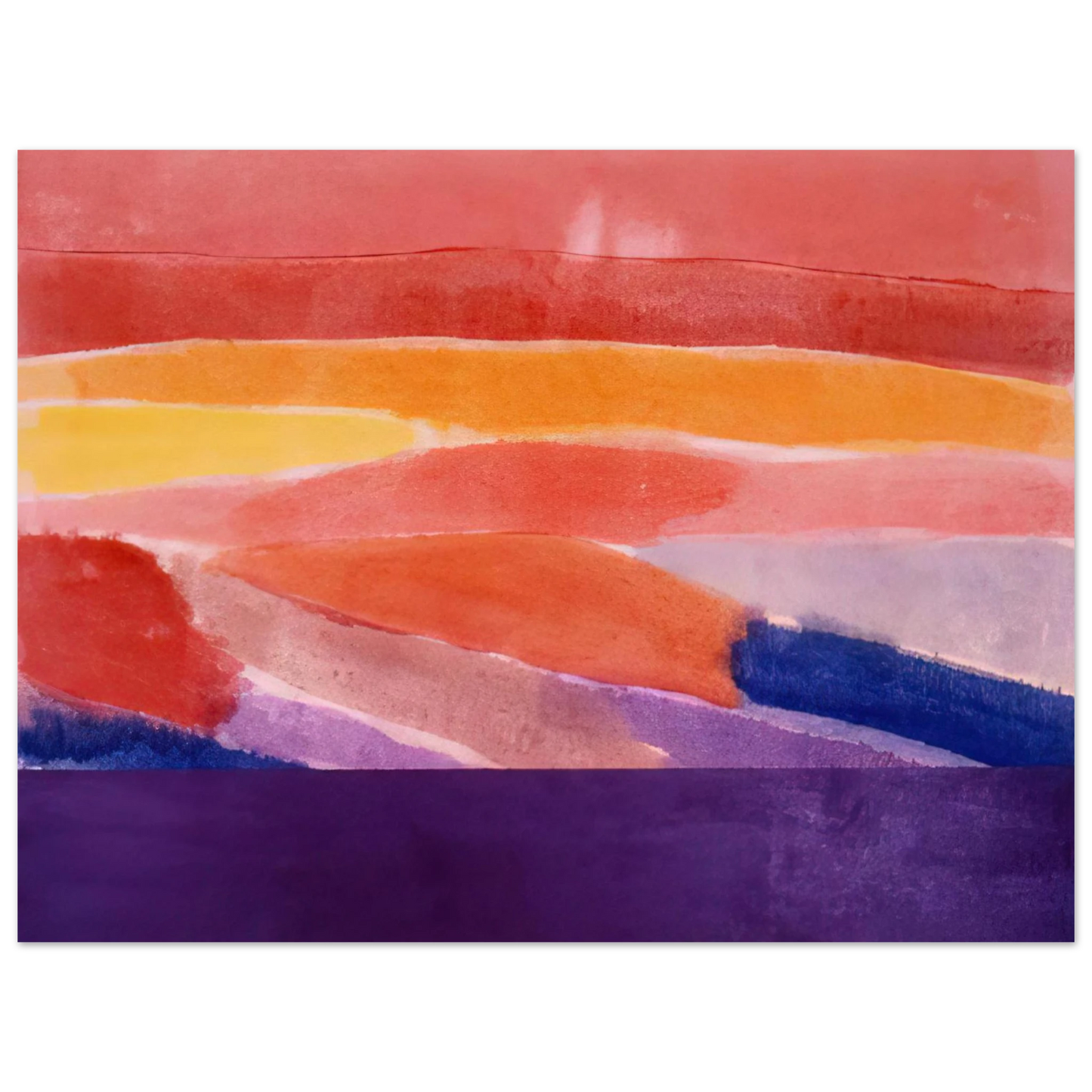Ronnie Landfield - Surface Of Coral - 1981 75x100 cm / 30x40inches Fine Art Poster