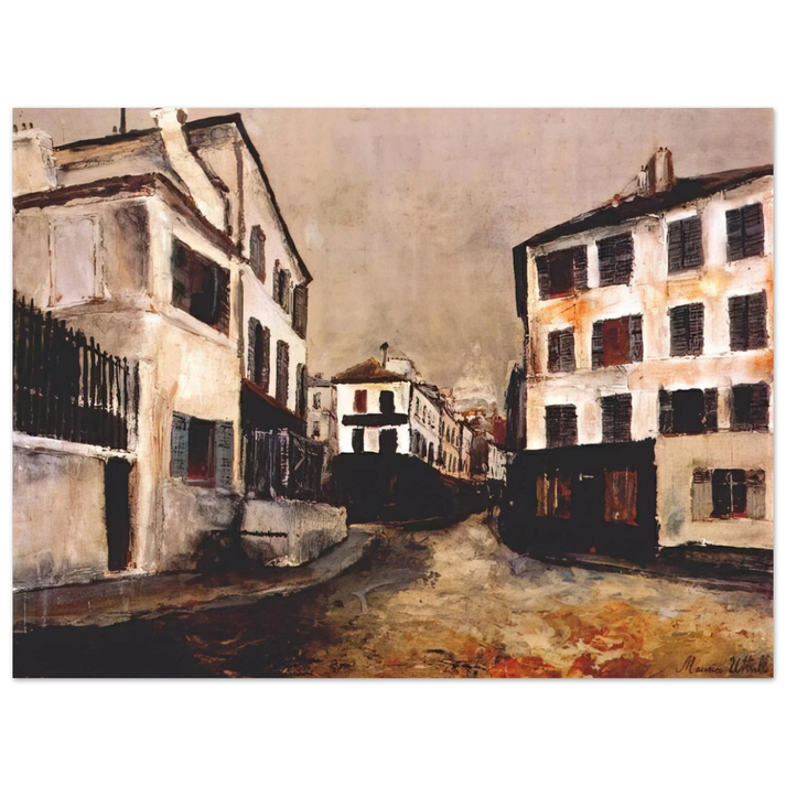Maurice Utrillo - NORVINS STREET 75x100 cm / 30x40inches Fine Art Poster