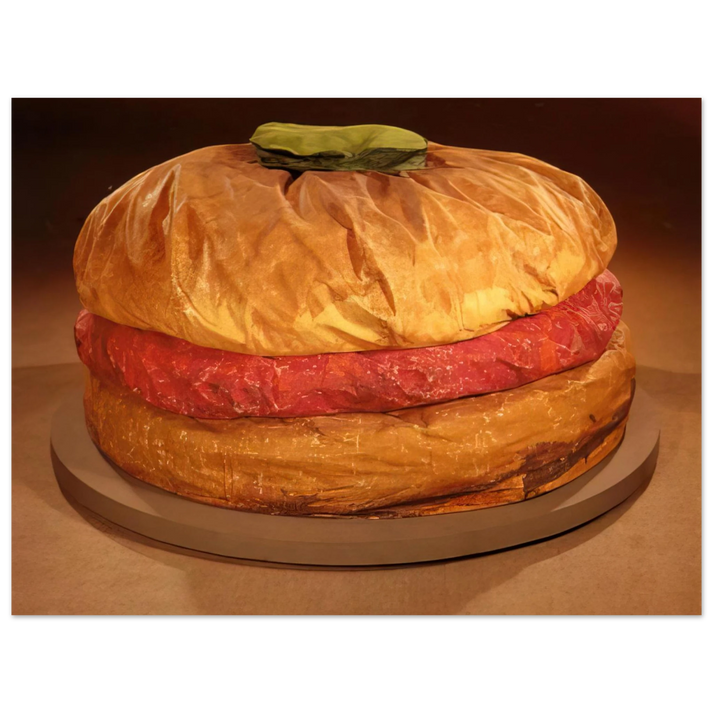 Claes Oldenburg - FLOOR BURGER GIANT HAMBURGER 1962 75x100 cm / 30x40inches Fine Art Poster