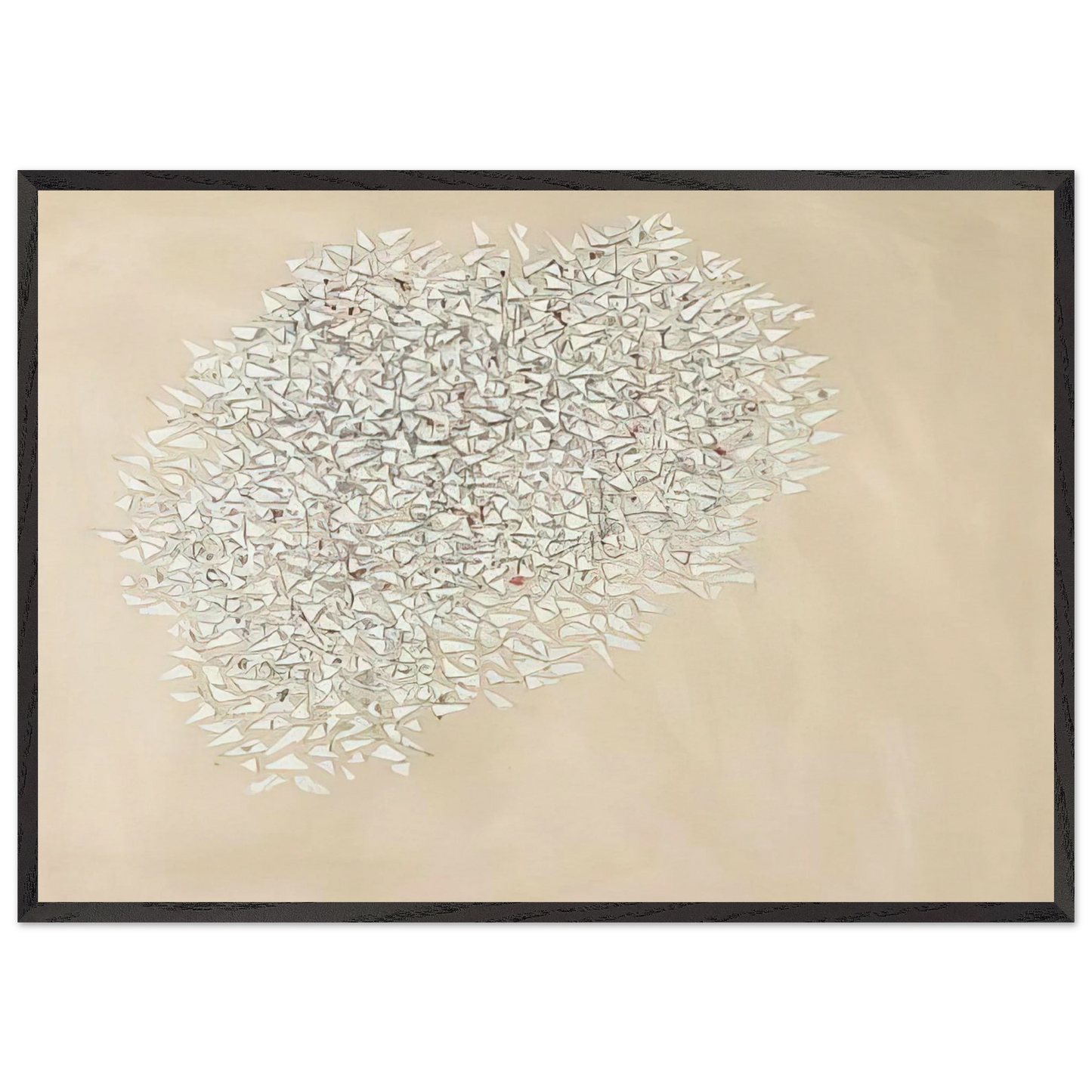 White Mass - 1980 - Robert Goodnough 70x100 cm / 28x40 inches Framed Art Print – Black Wooden Frame
