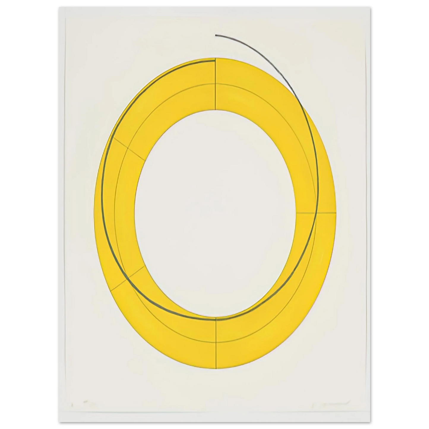 Robert Mangold - RING A YELLOW 2010 75x100 cm / 30x40inches Fine Art Poster