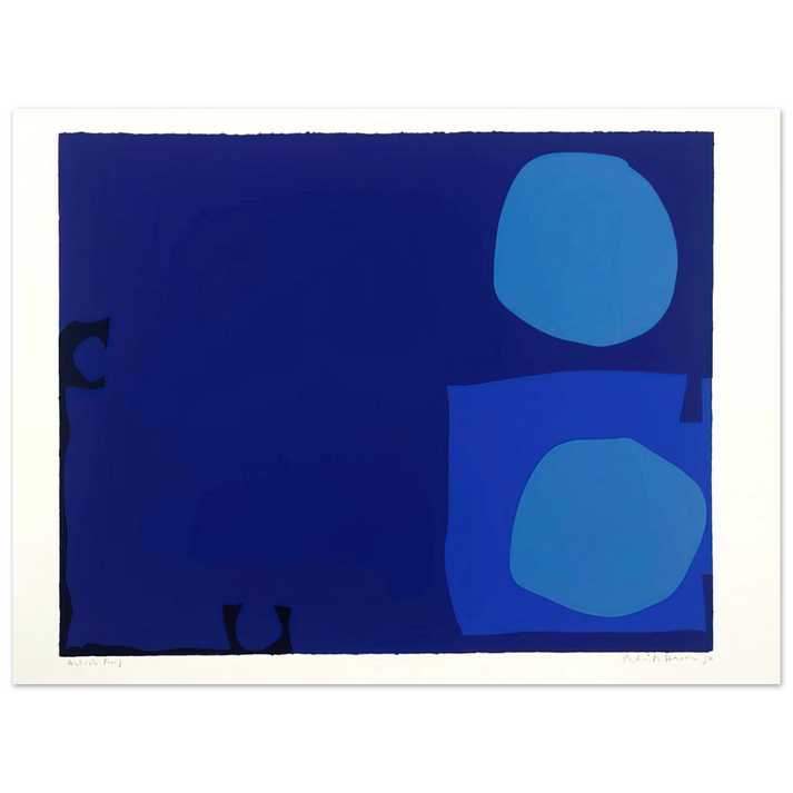 Patrick Heron - Four Blues Two Discs - 1970 75x100 cm / 30x40inches Fine Art Poster