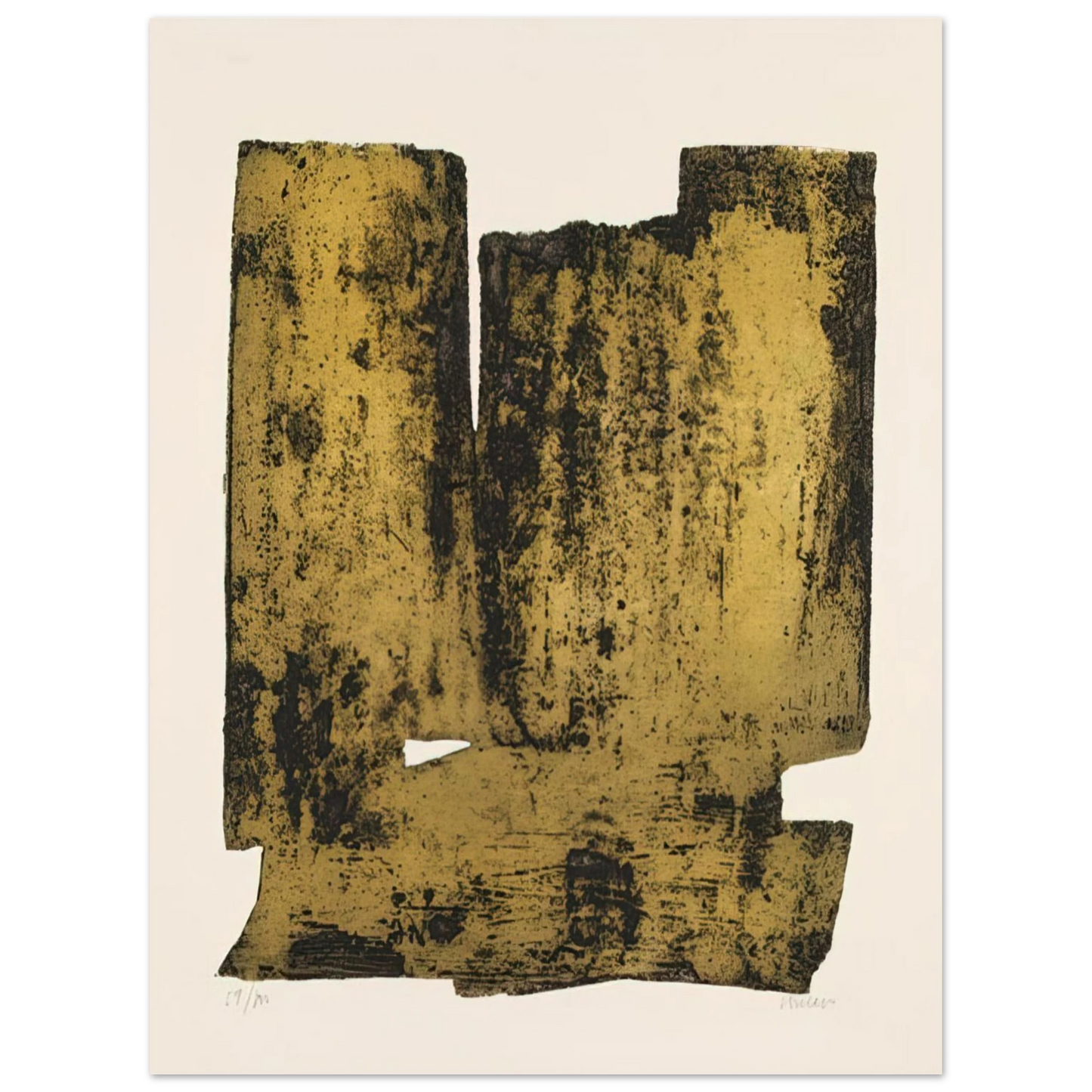 Pierre Soulages - Eau forte XII - 1957 75x100 cm / 30x40inches Fine Art Poster