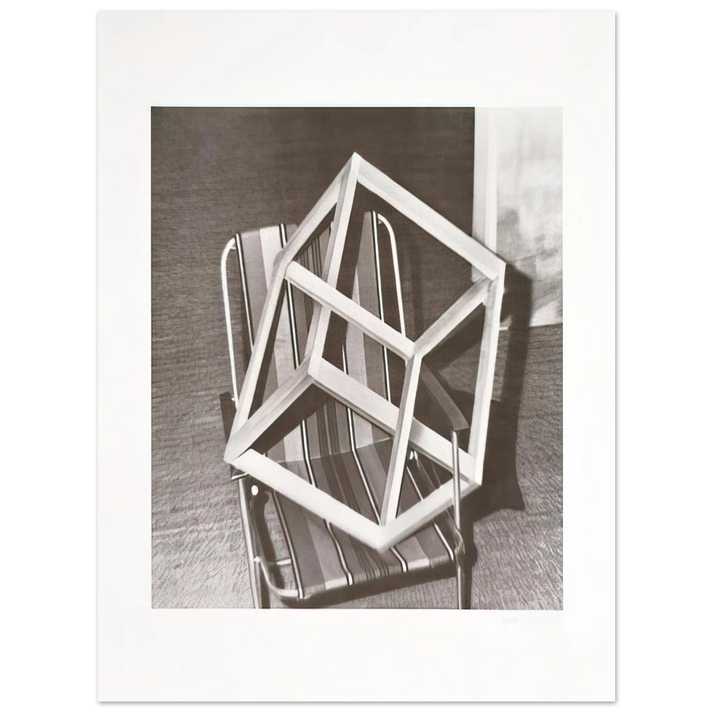 Gerhard Richter - CUBE ON LAWNCHAIR 75x100 cm / 30x40inches Fine Art Poster