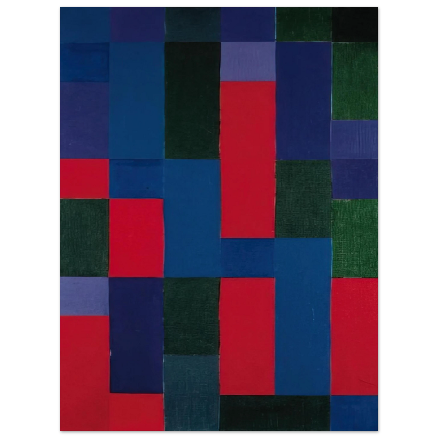 Johannes Itten - Grn-Blau-Rot - 1967 75x100 cm / 30x40inches Fine Art Poster