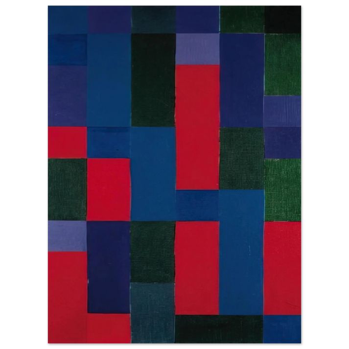 Johannes Itten - Grn-Blau-Rot - 1967 75x100 cm / 30x40inches Fine Art Poster