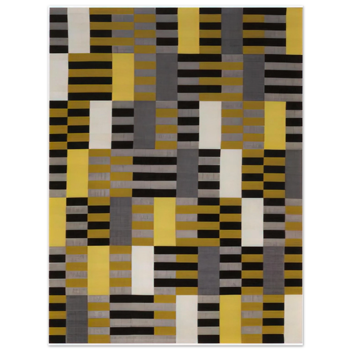 Anni Albers - BLACK WHITE YELLOW 1926 75x100 cm / 30x40inches Fine Art Poster