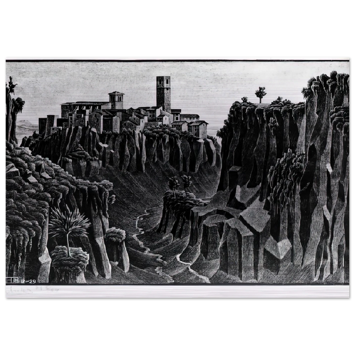 CIMINO BARBARANO - MC Escher Brushed Aluminum Print - 70x100 cm / 28x40 inches | MC Escher Aluminum Print | MC Escher Prints