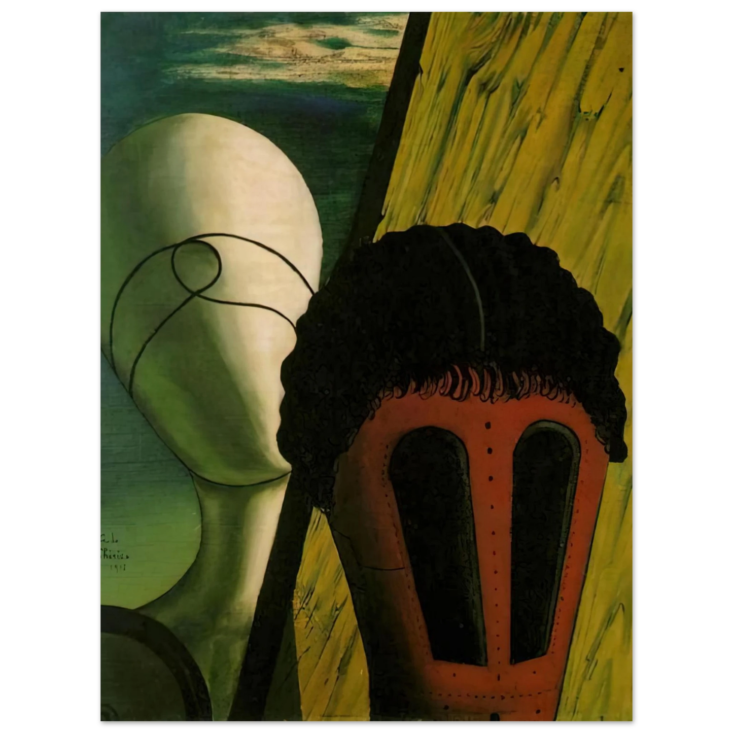 Giorgio de Chirico - TWO HEADS 1918 75x100 cm / 30x40inches Fine Art Poster