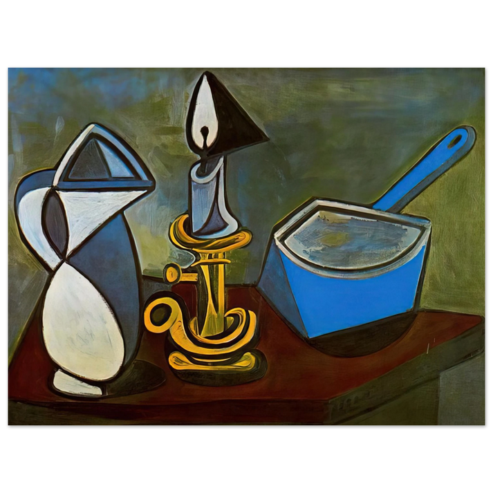 Pablo Picasso - Jug, candle and enamel pan - 1945 75x100 cm / 30x40inches Fine Art Poster