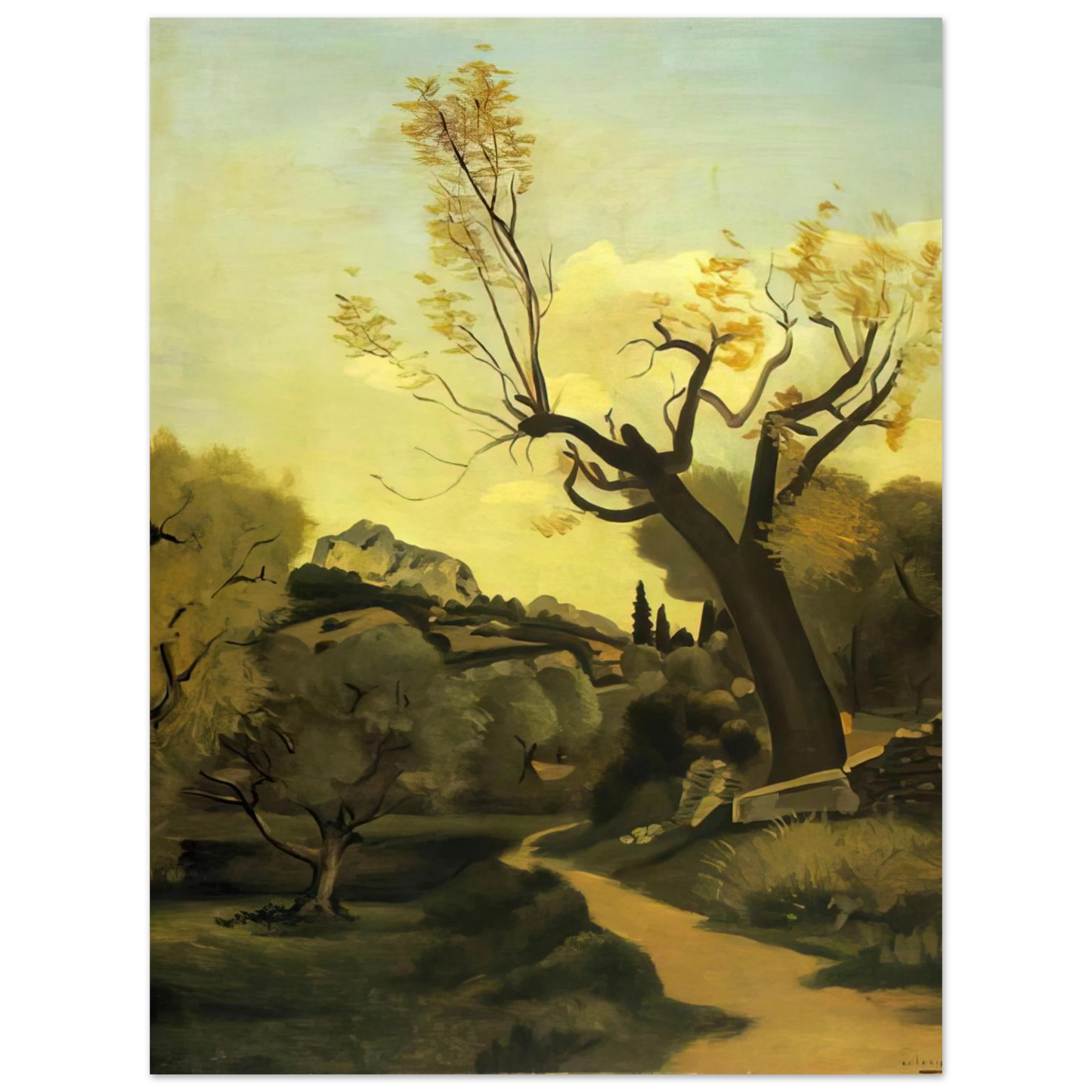 Andre Derain - THE ROAD AND THE TREE 75x100 cm / 30x40inches Fine Art Poster