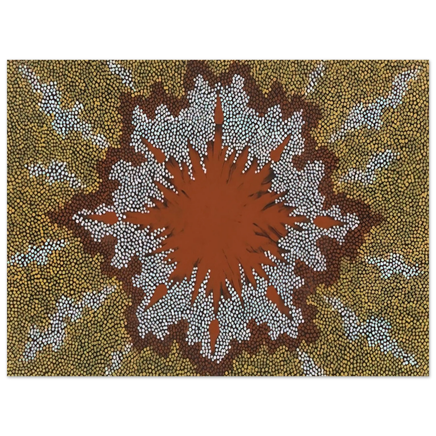 Clifford Possum Tjapaltjarri - Fire Dreaming - 1994 75x100 cm / 30x40inches Fine Art Poster