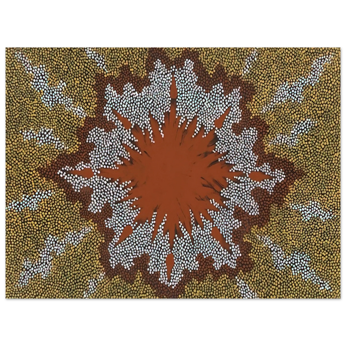 Clifford Possum Tjapaltjarri - Fire Dreaming - 1994 75x100 cm / 30x40inches Fine Art Poster