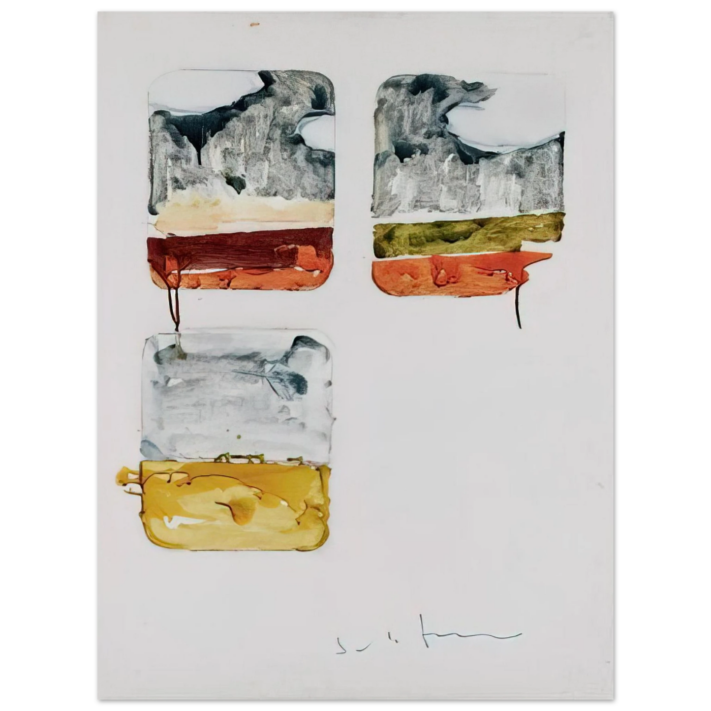 Mario Schifano - Untitled - 1979 75x100 cm / 30x40inches Fine Art Poster