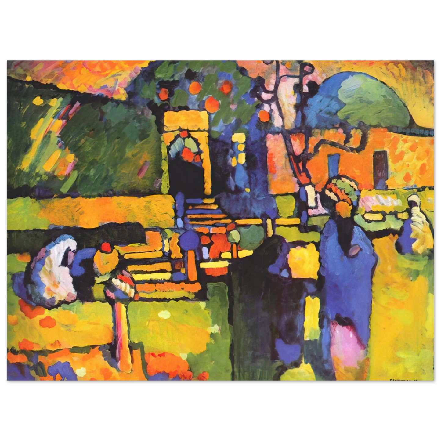 Wassily Kandinsky - ARABS I CEMETERY 1909 75x100 cm / 30x40inches Fine Art Poster