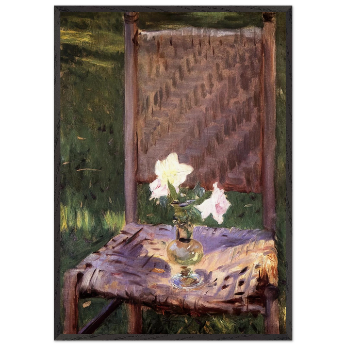 The Old Chair - John Singer Sargent 70x100 cm / 28x40 inches Framed Art Print – Black Wooden Frame