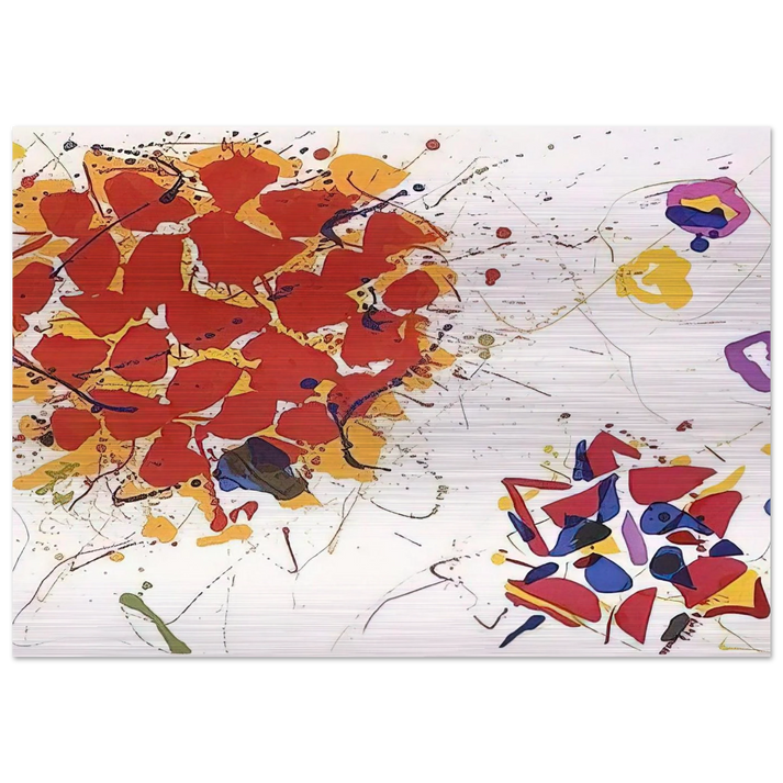 Untitled L. I88; SFE 065 - Sam Francis Brushed Aluminum Print - 70x100 cm / 28x40 inches | Sam Francis Aluminum Print | Sam Francis Prints