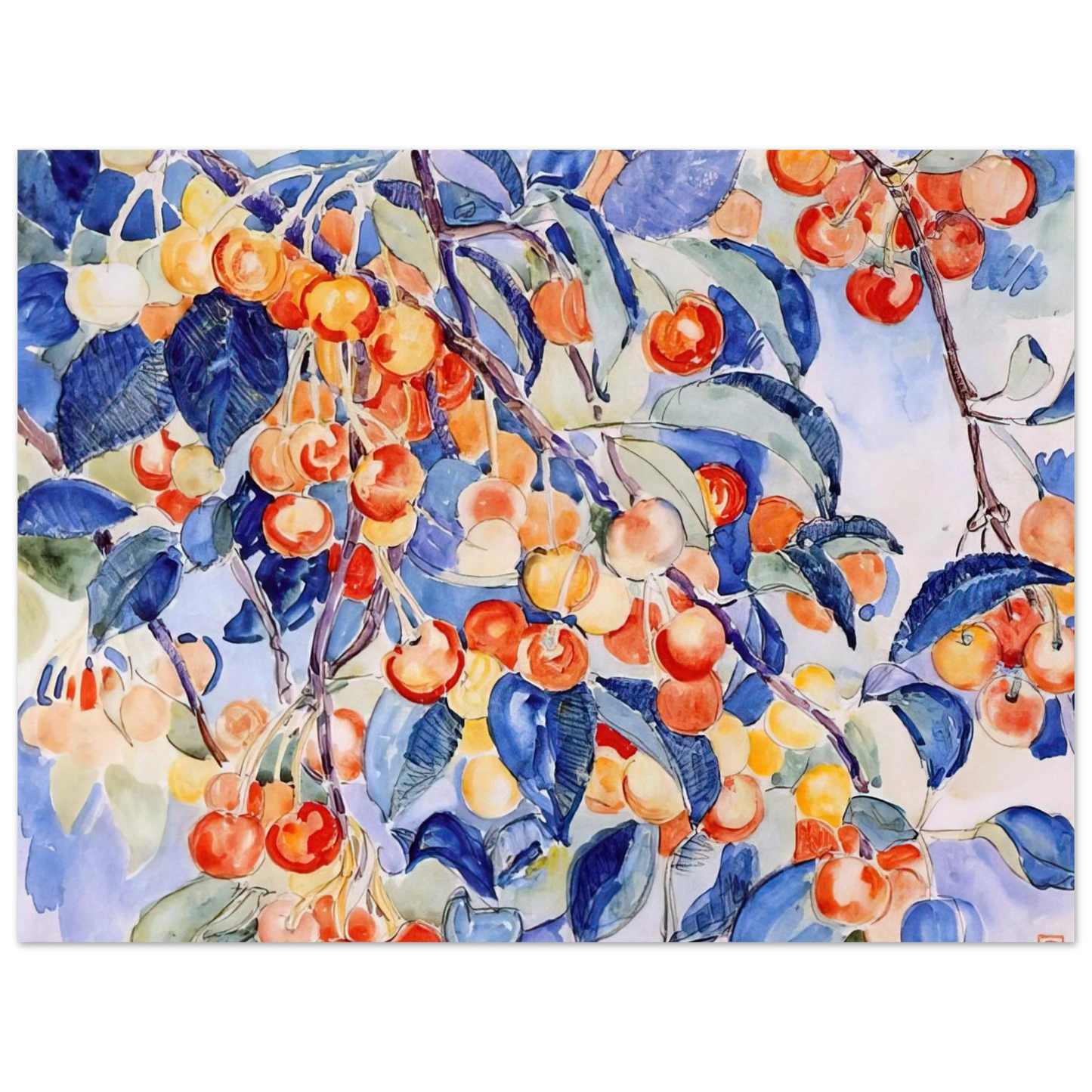 Theo van Rysselberghe - CHERRIES 75x100 cm / 30x40inches Fine Art Poster
