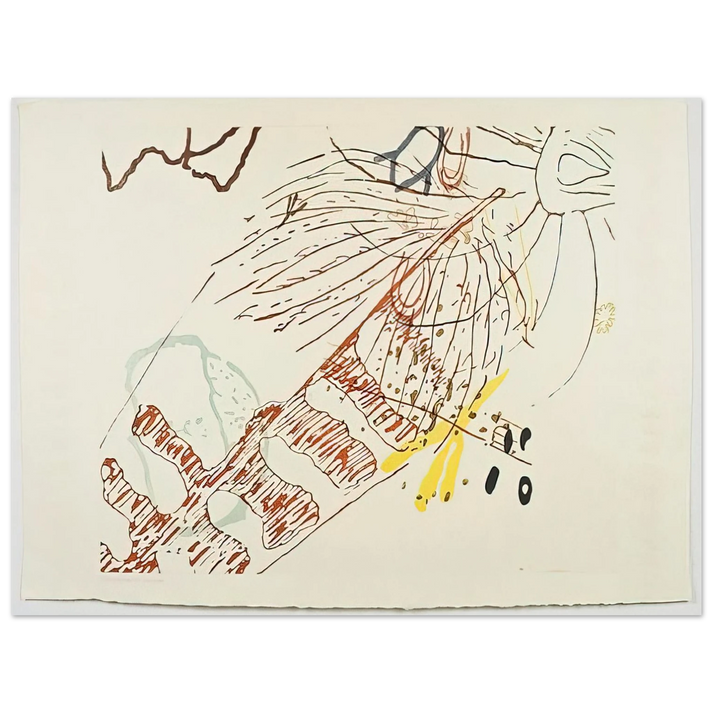 John Cage - From 17 Drawings by Thoreau - 1978 75x100 cm / 30x40inches Fine Art Poster