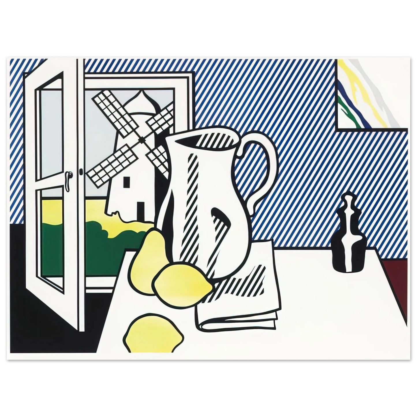 Roy Lichtenstein - STILL LIFE WITH WINDMILL 1974 75x100 cm / 30x40inches Fine Art Poster