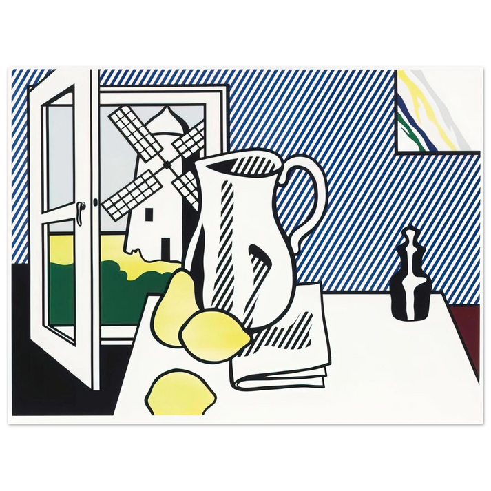 Roy Lichtenstein - STILL LIFE WITH WINDMILL 1974 75x100 cm / 30x40inches Fine Art Poster