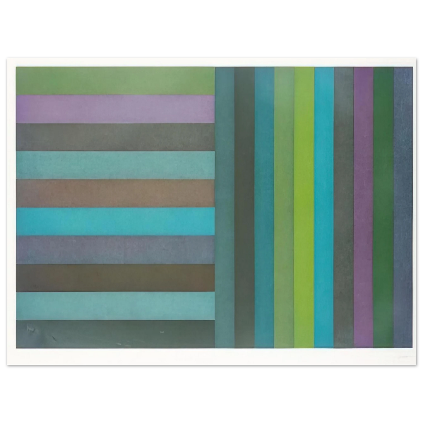 Sol LeWitt - Horizontal Colour Bands and Vertical Colour Bands I 75x100 cm / 30x40inches Fine Art Poster
