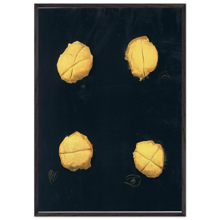 FOUR 1992 - Antoni Tapies 70x100 cm / 28x40 inches Framed Art Print – Black Wooden Frame